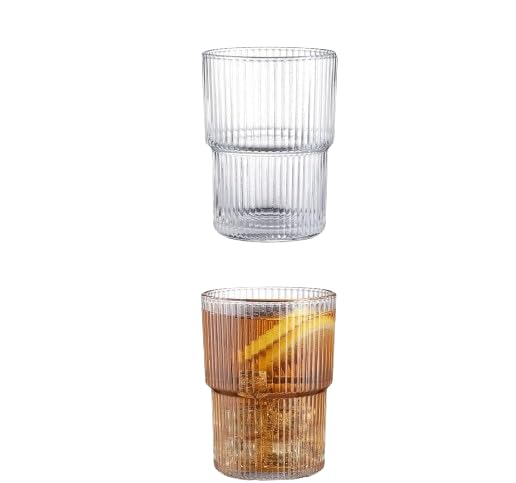 Six-Piece 15oz Fluted Drinking Glass Set