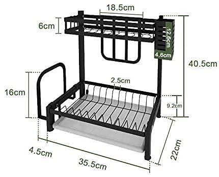 Two-Tier Stainless Steel Dish Drying Rack