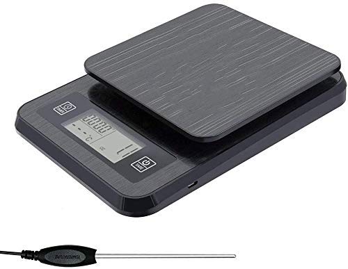 3kg Digital Kitchen Scale with Timer and Thermometer