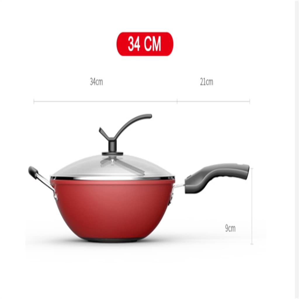 34cm Pre-Seasoned Iron Wok with Wooden Handle