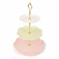 Multicolor Three-Tier Ceramic Cake Stand
