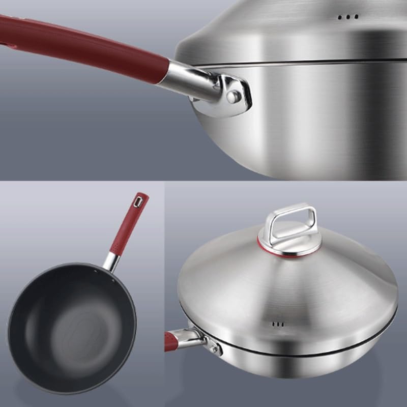 Stainless Steel Wok with Lid