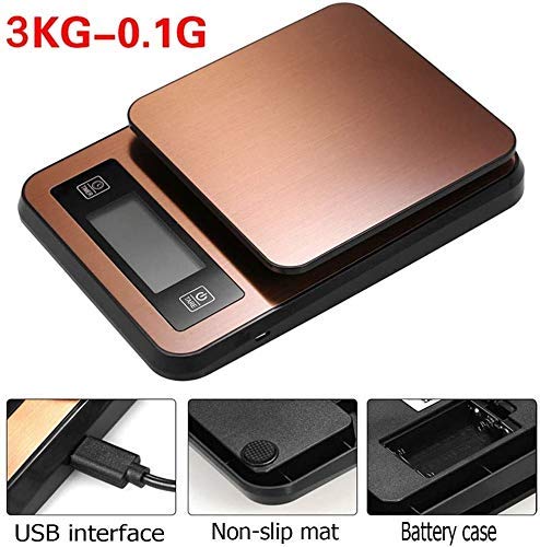 3kg Digital Kitchen Scale with Timer and Thermometer