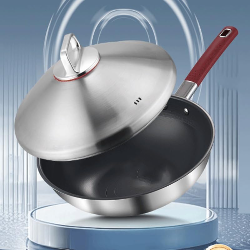 Stainless Steel Wok with Lid