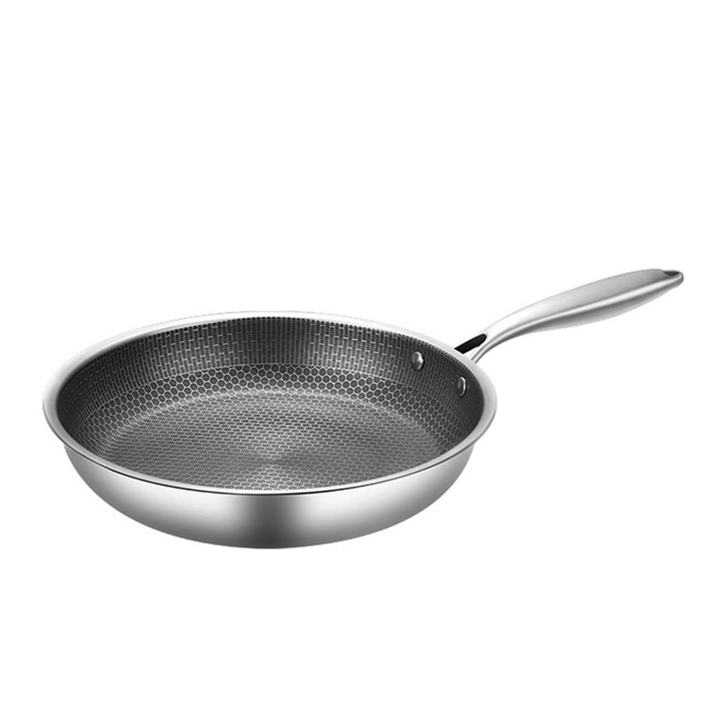 28cm Honeycomb Stainless Steel Frying Pan with Lid