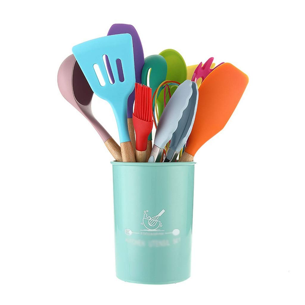 15-Piece Silicone Utensil Set with Storage Holder