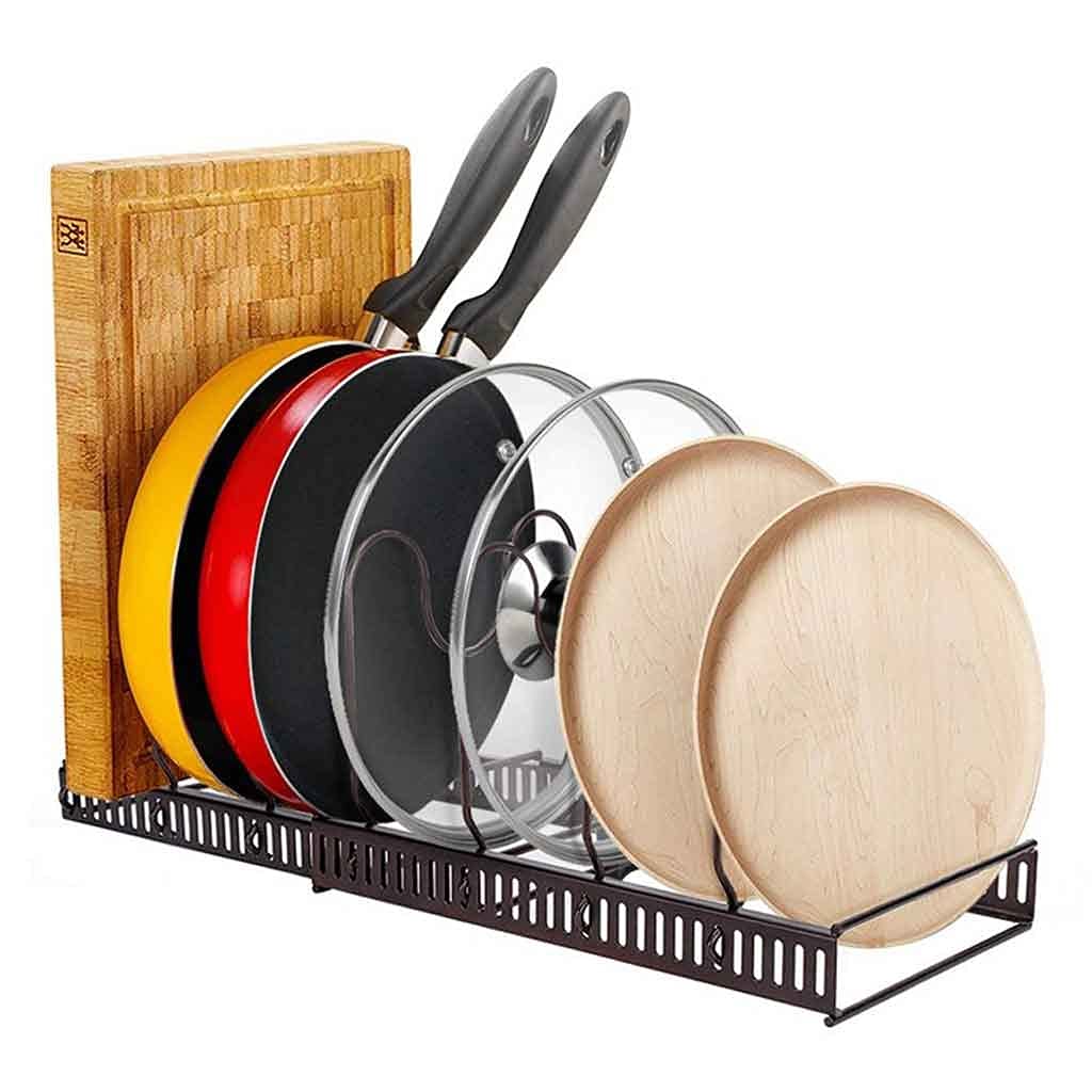 Expandable Seven-Slot Pan Organizer
