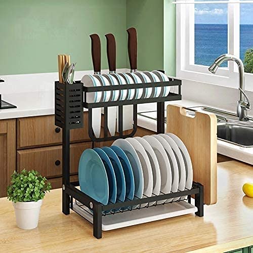 Two-Tier Stainless Steel Dish Drying Rack