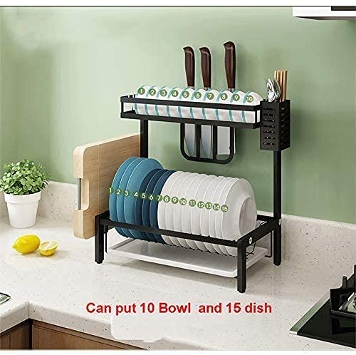 Two-Tier Stainless Steel Dish Drying Rack