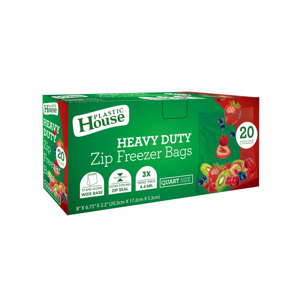 Quart-Size Heavy-Duty Freezer Bags, Case of 480