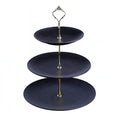 Black Ceramic Three-Tier Cake Stand