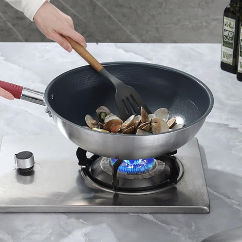 Stainless Steel Wok with Lid
