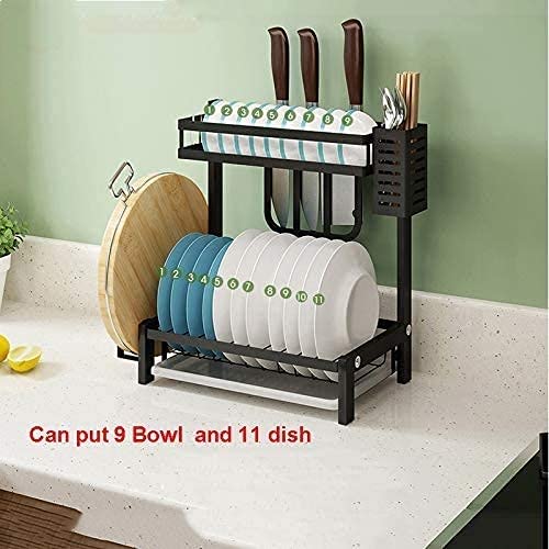 Two-Tier Stainless Steel Dish Drying Rack