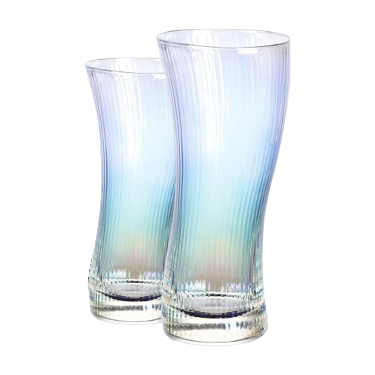 Four-Piece 13.5oz Ribbed Highball Glass Set
