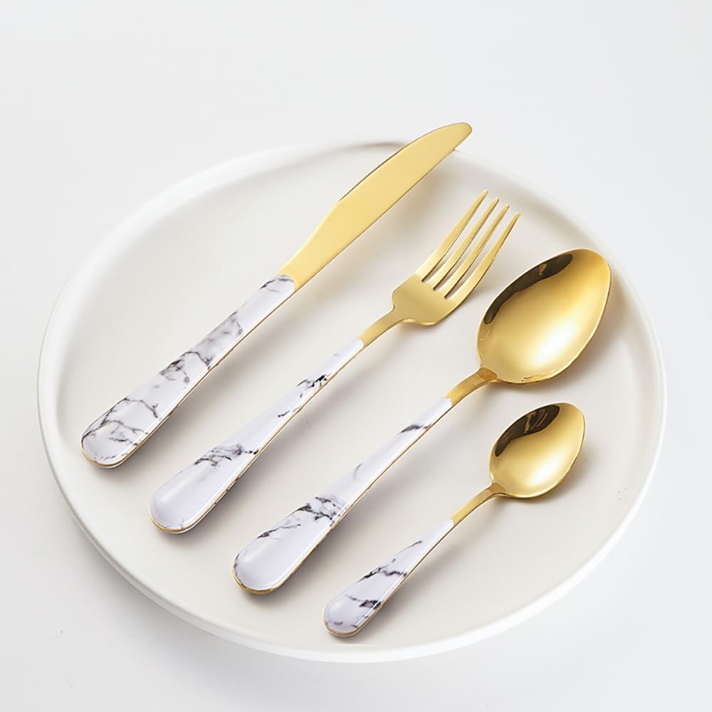 72-Piece Wood-Effect Handle Flatware Set