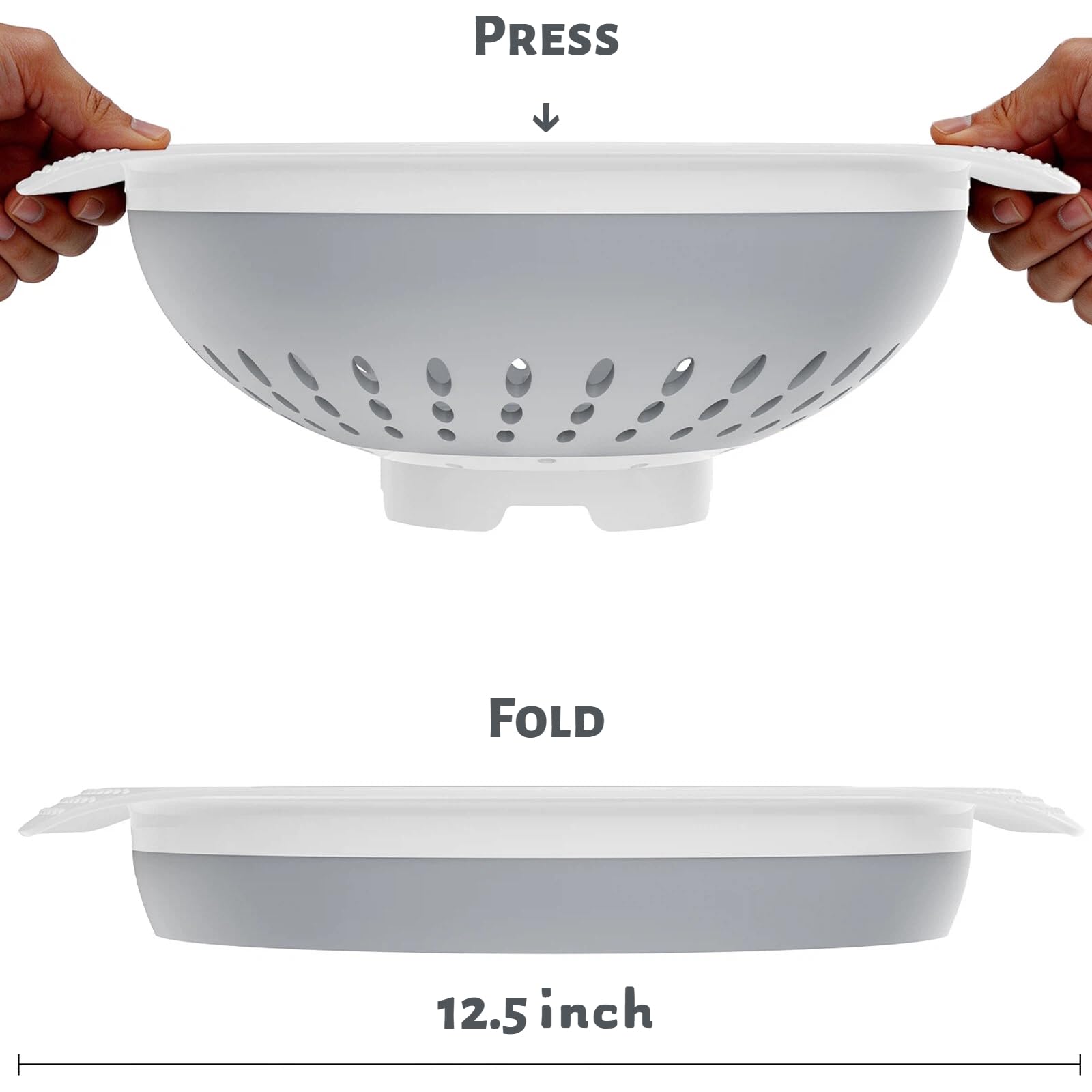 5-Quart Collapsible Silicone Colander