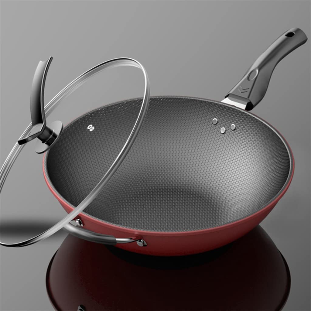 34cm Pre-Seasoned Iron Wok with Wooden Handle