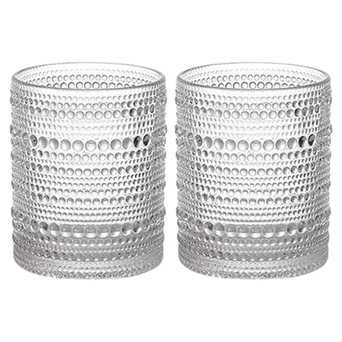 Four-Piece 16oz Ribbed Old-Fashioned Glass Set