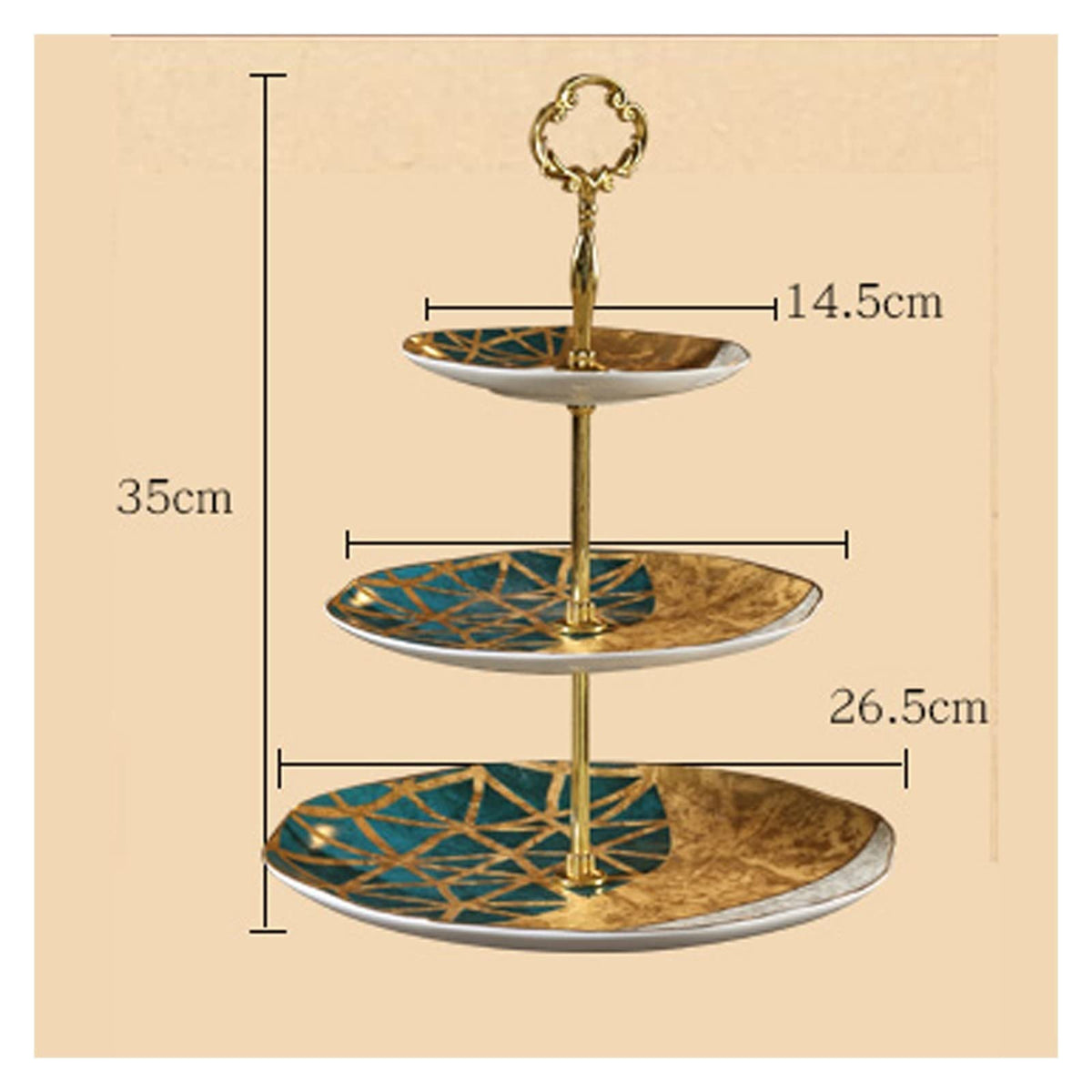 Three-Tier Afternoon Tea Serving Stand