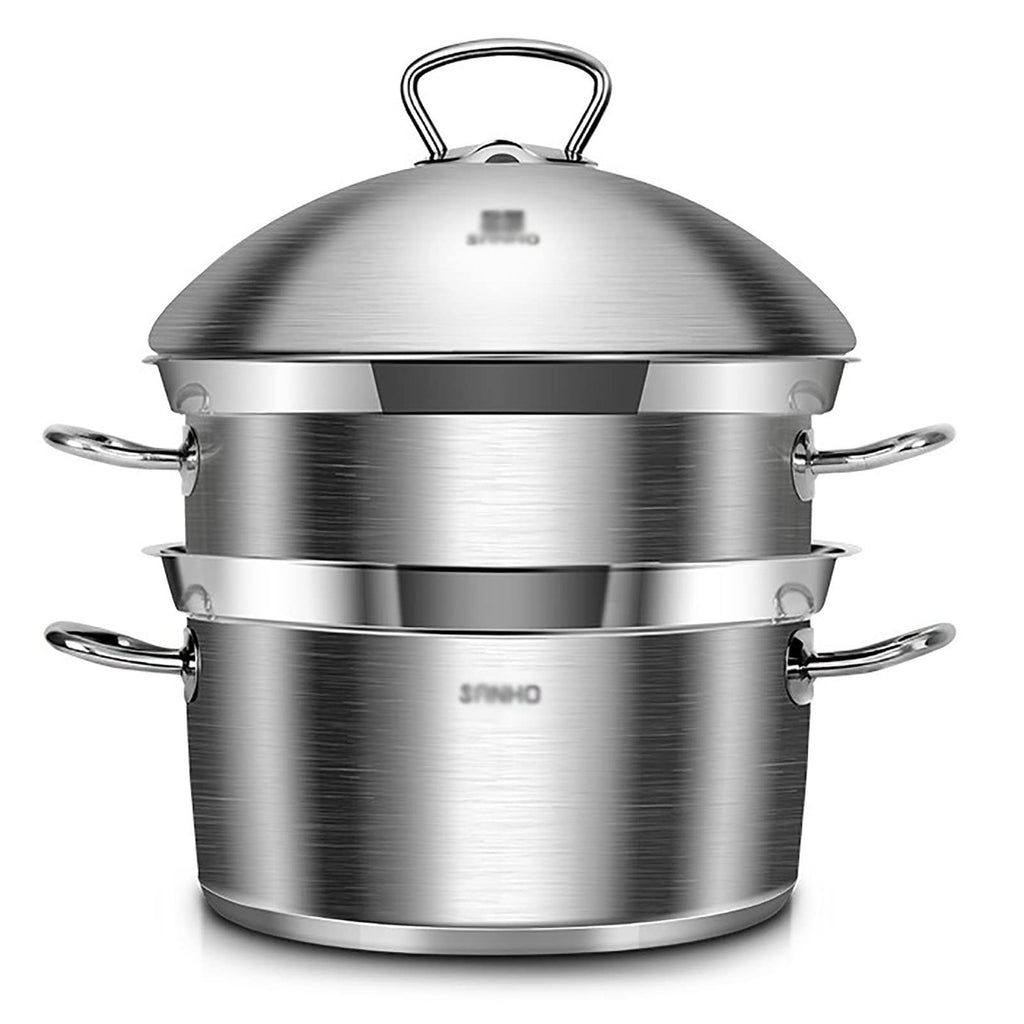 30cm 304 Stainless Steel Wok and Steamer Pot