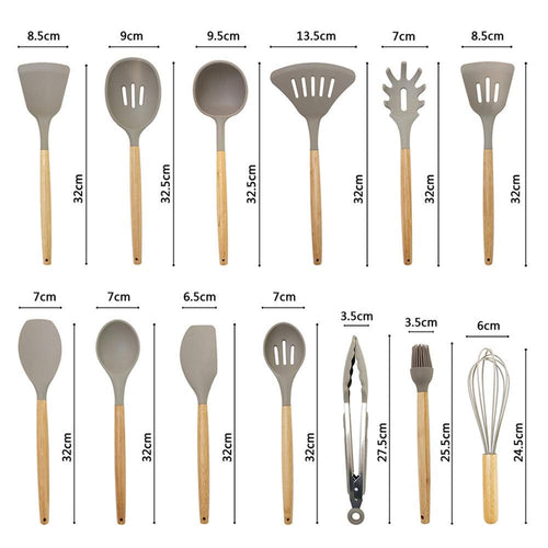 14-Piece Silicone Kitchen Utensil Set
