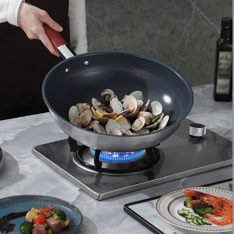Stainless Steel Wok with Lid