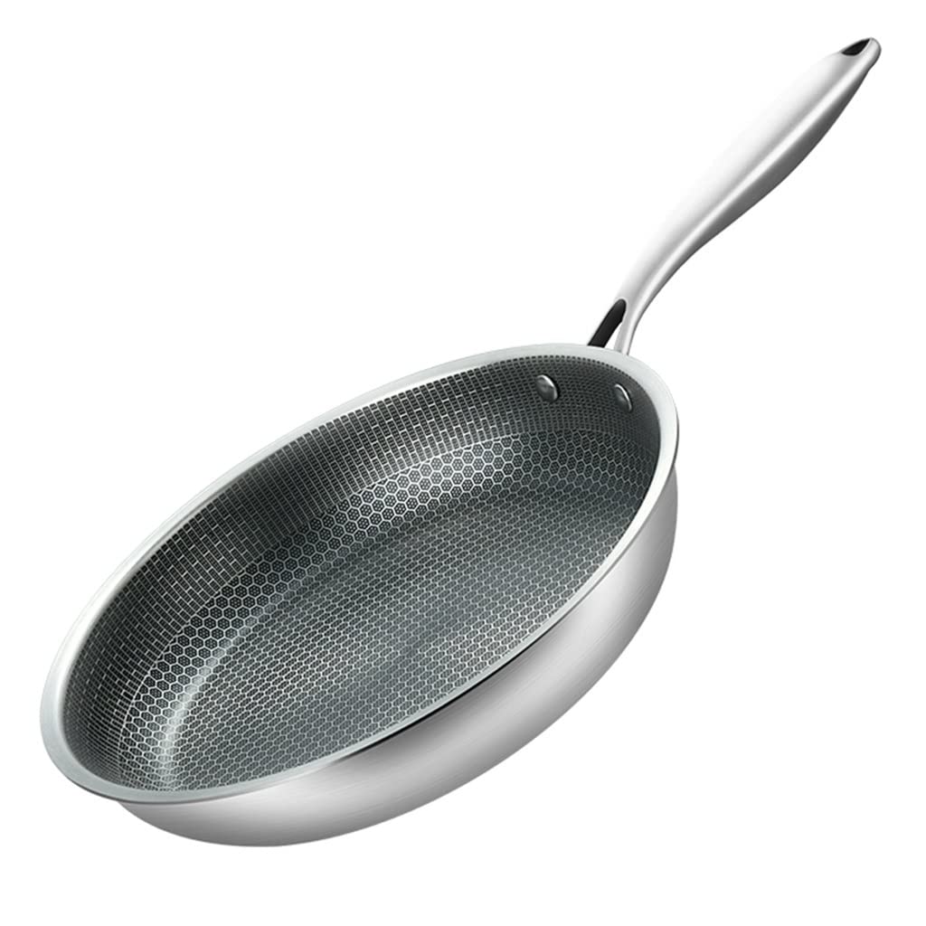 28cm Honeycomb Stainless Steel Frying Pan with Lid