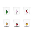 Six-Piece Vegetable-Design Borosilicate Tumbler Set