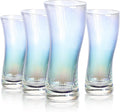 Four-Piece 13.5oz Ribbed Highball Glass Set