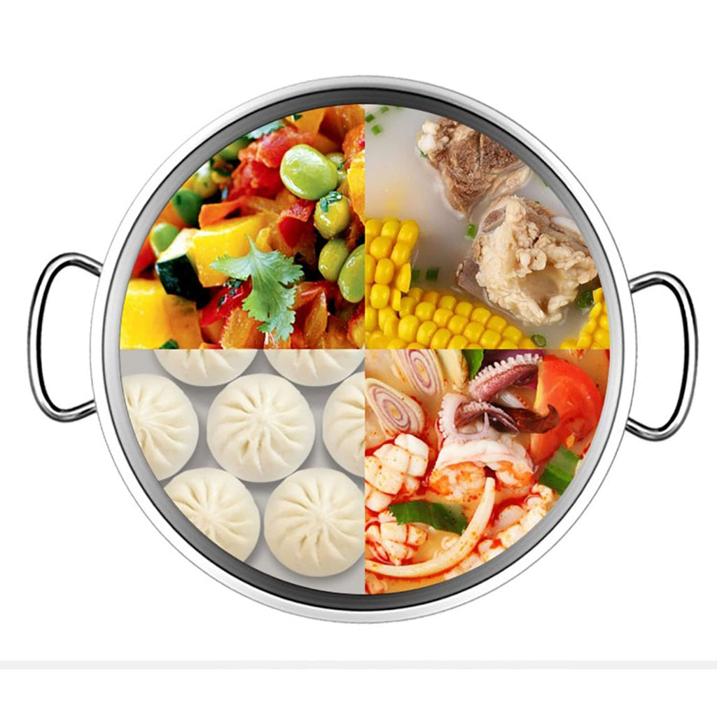30cm 304 Stainless Steel Wok and Steamer Pot