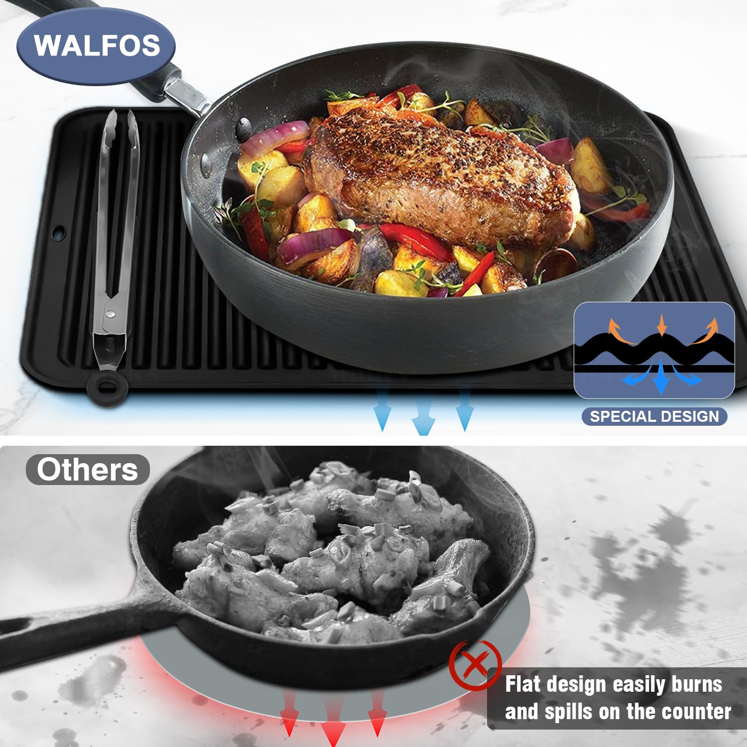 Heat-Resistant Silicone Trivet Collection
