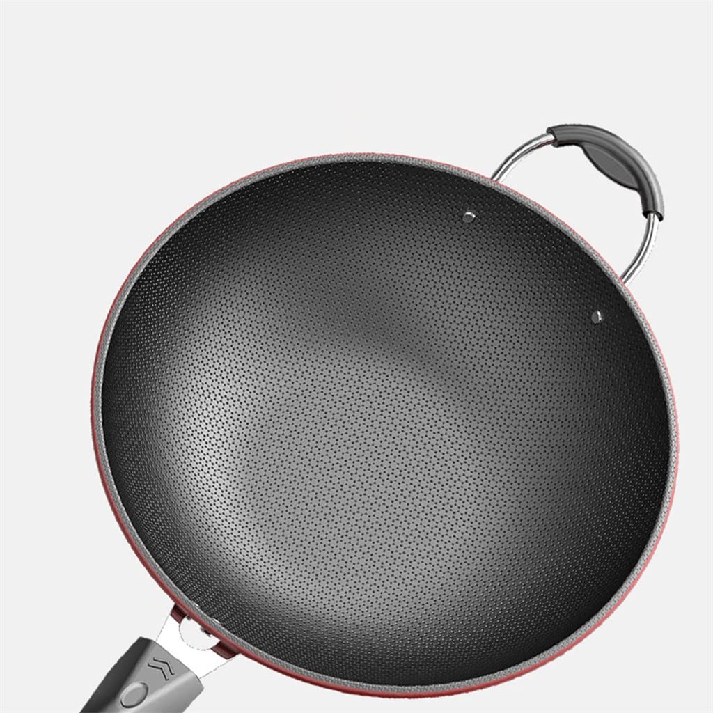 34cm Pre-Seasoned Iron Wok with Wooden Handle