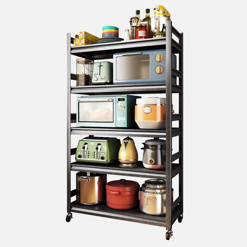 Five-Tier Rolling Microwave Storage Rack