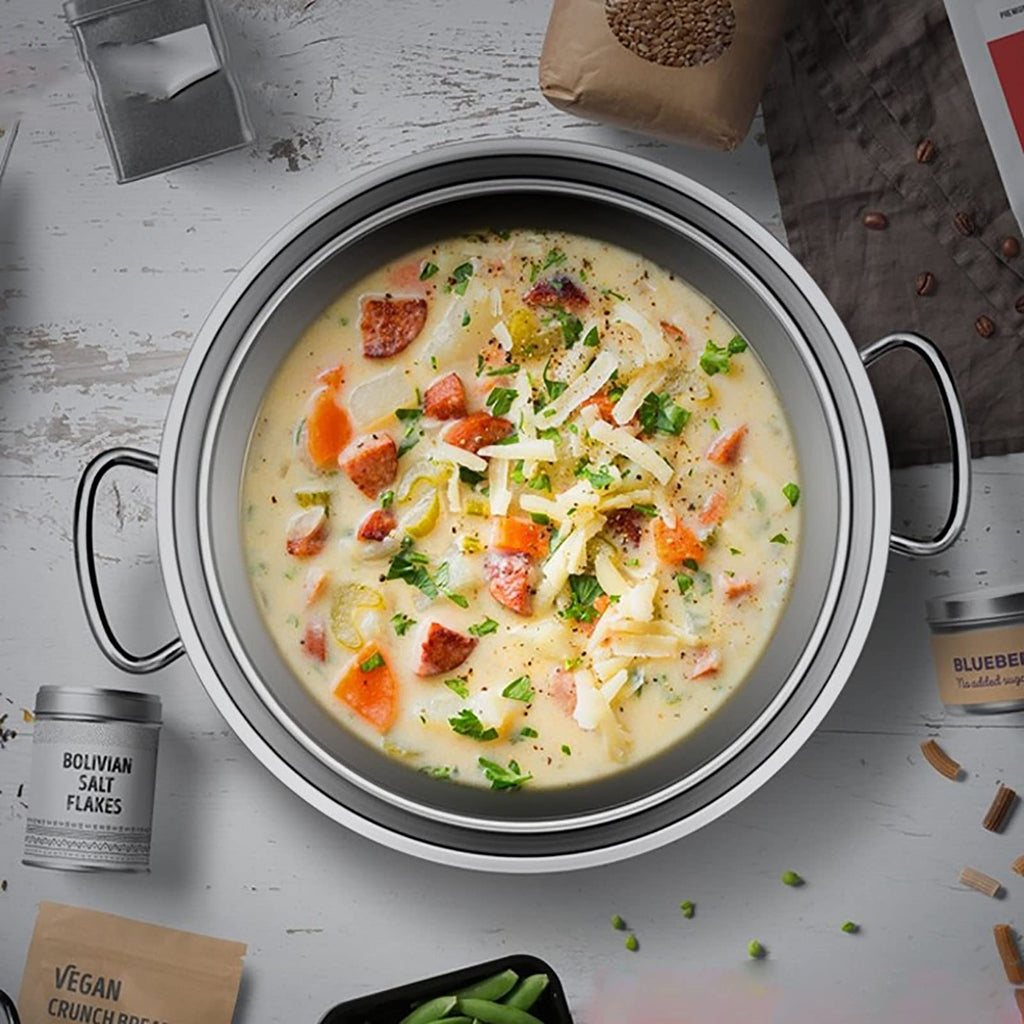 30cm 304 Stainless Steel Wok and Steamer Pot