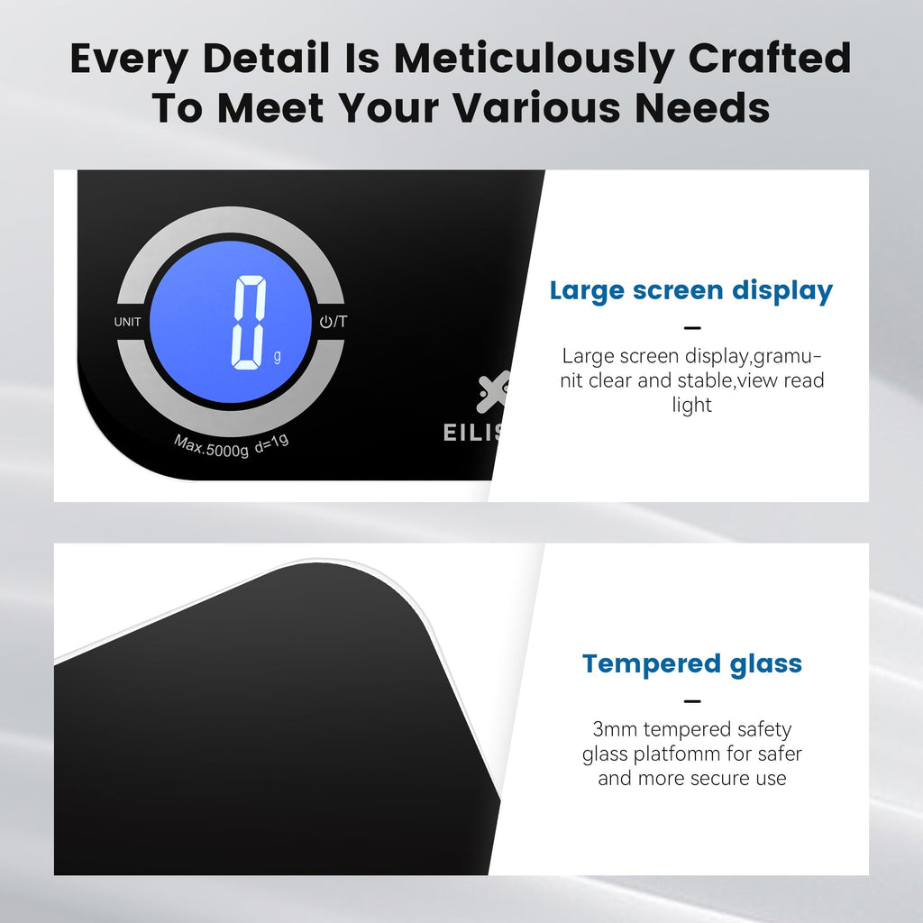 Bluetooth Nutrition Food Scale with TFT Display