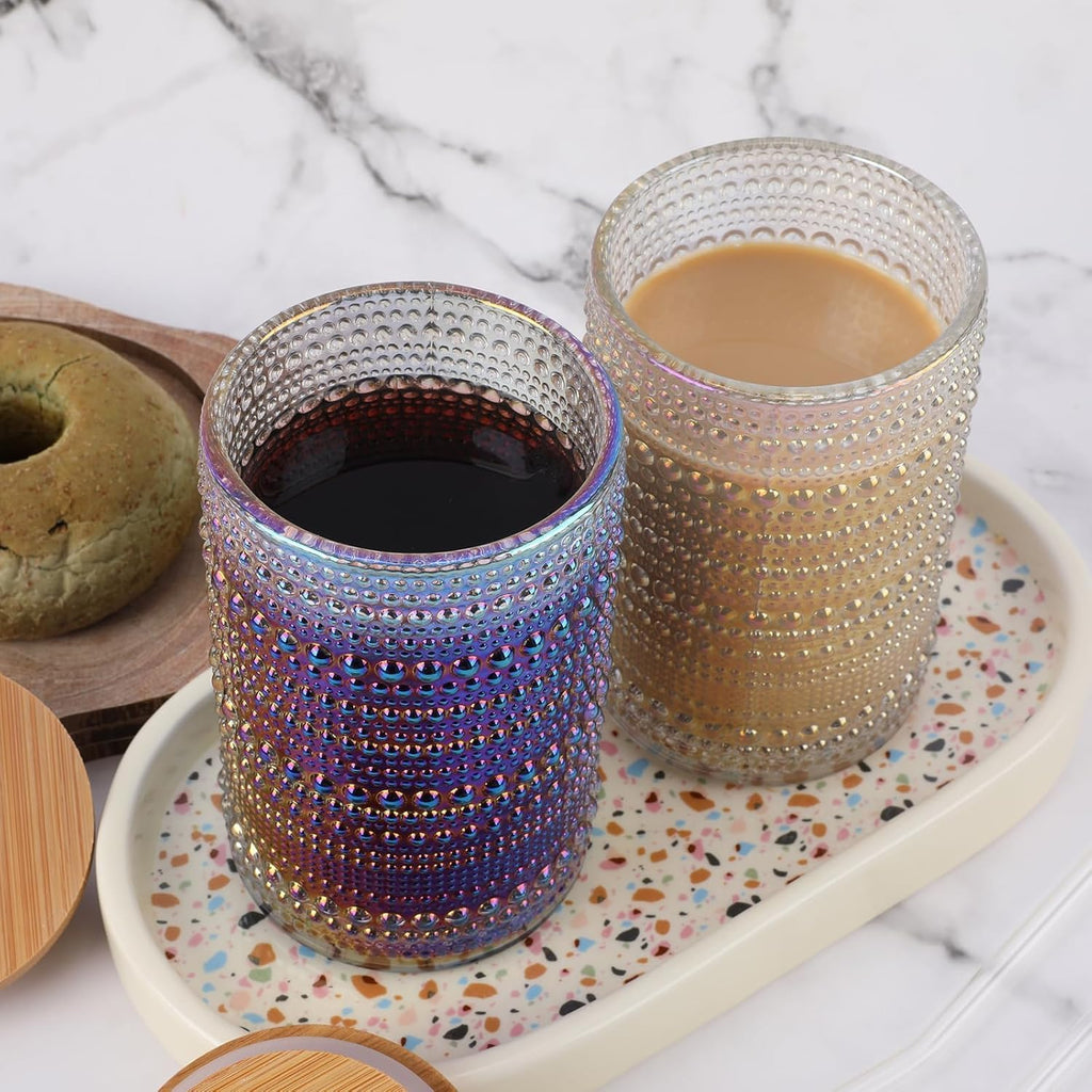 Four-Piece 16oz Ribbed Old-Fashioned Glass Set