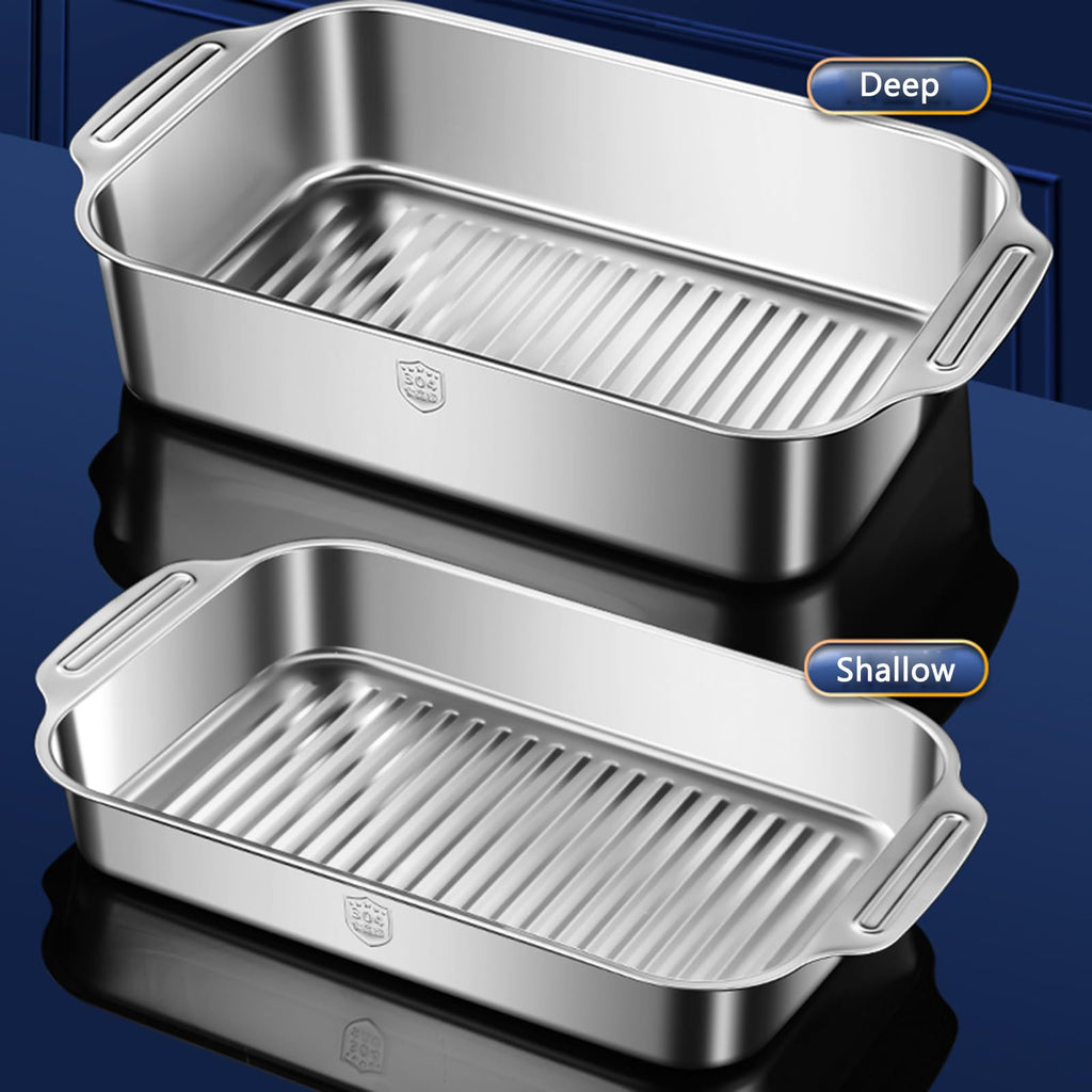 Rectangular Stainless Steel Roasting Pan