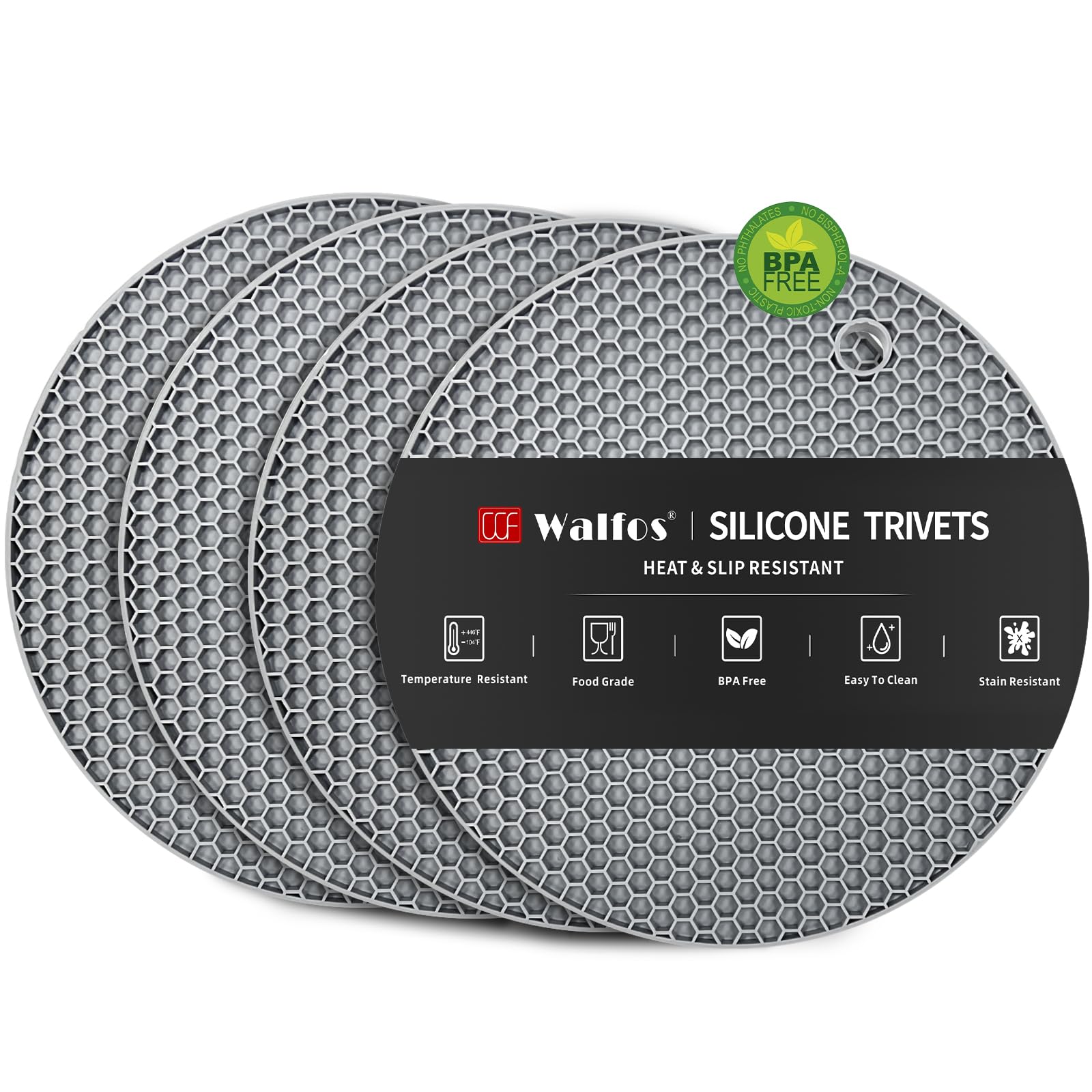 Heat-Resistant Silicone Trivet Collection