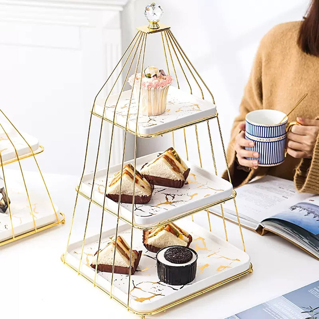 Ceramic Two- and Three-Tier Dessert Stand