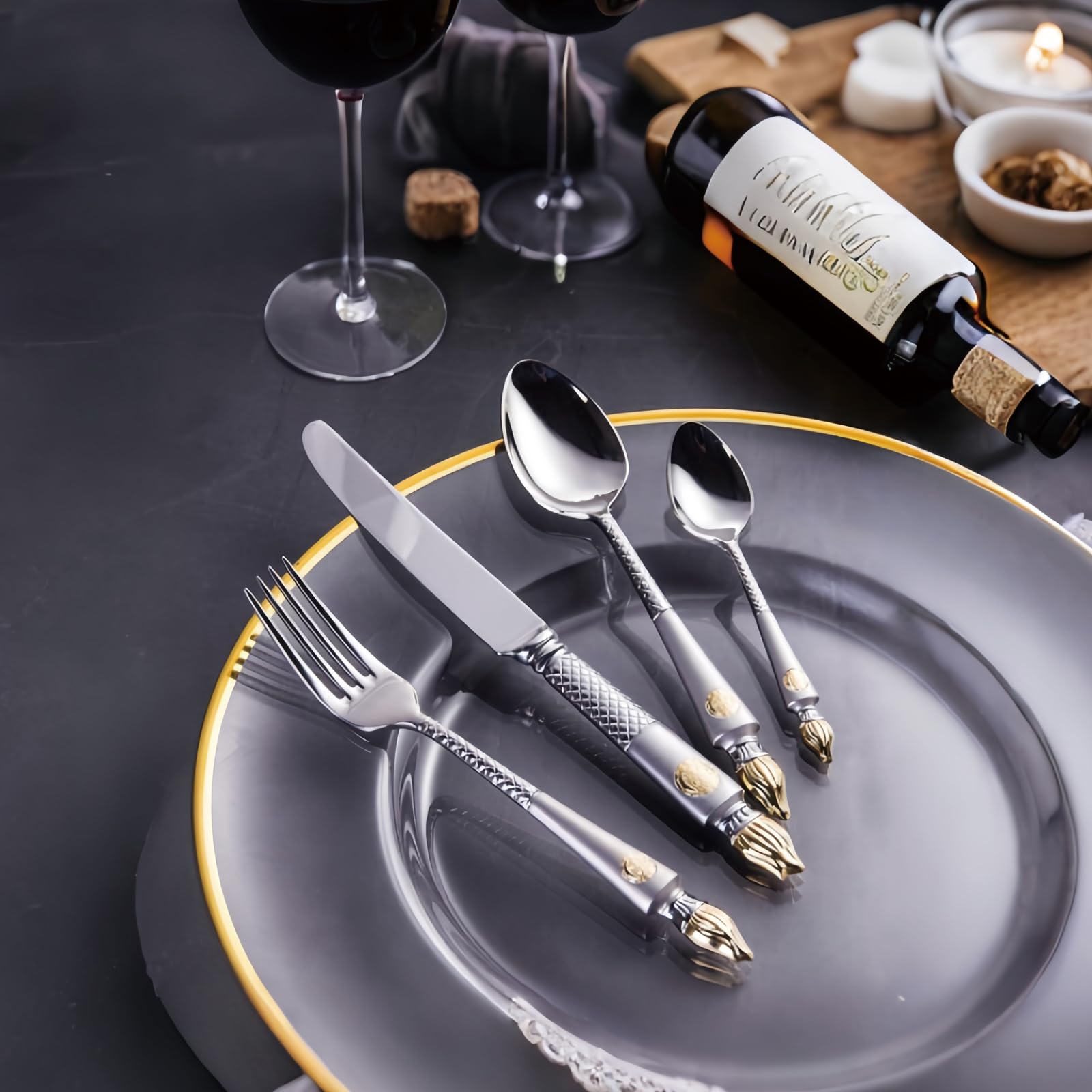 60-Piece 18/8 Stainless Steel Flatware Set