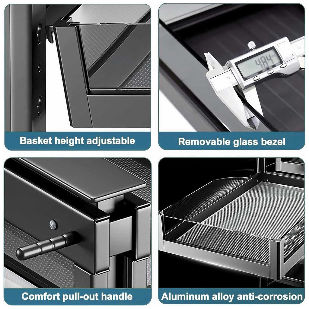 Pull-Out Blind-Corner Cabinet Organizer