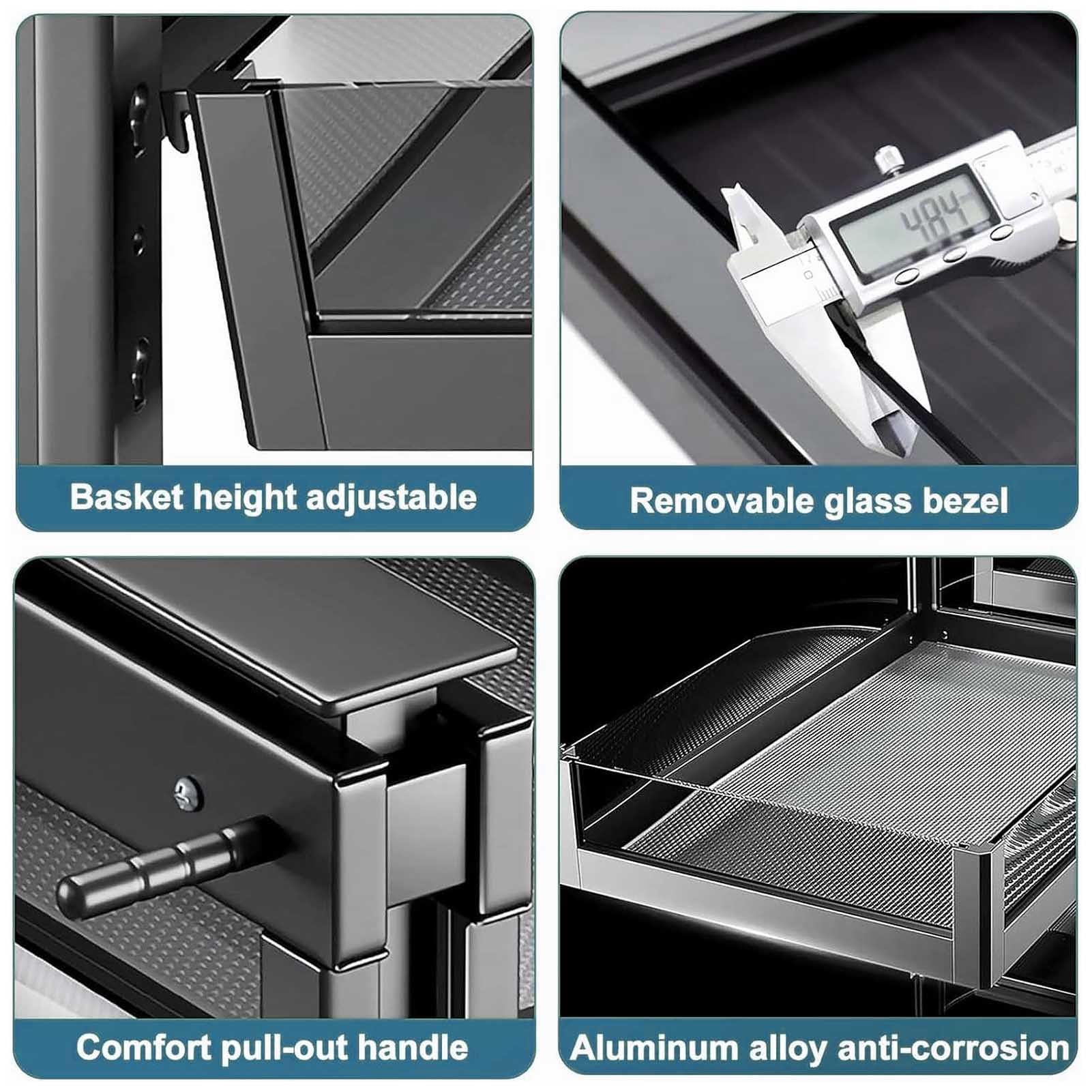 Pull-Out Blind-Corner Cabinet Organizer