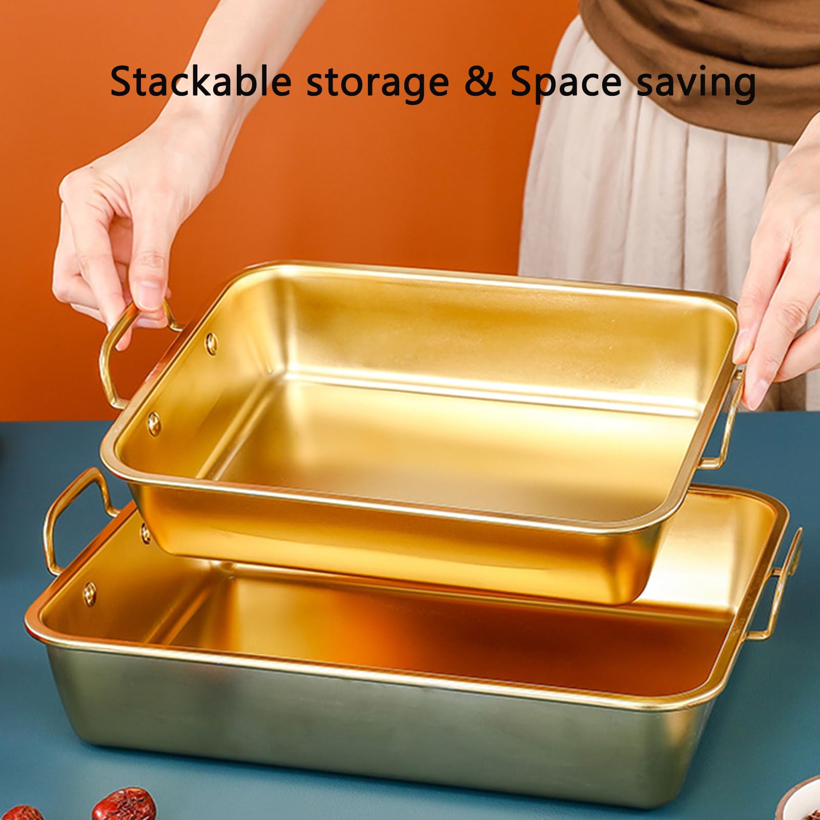 Deep Stainless Steel Roasting Pan