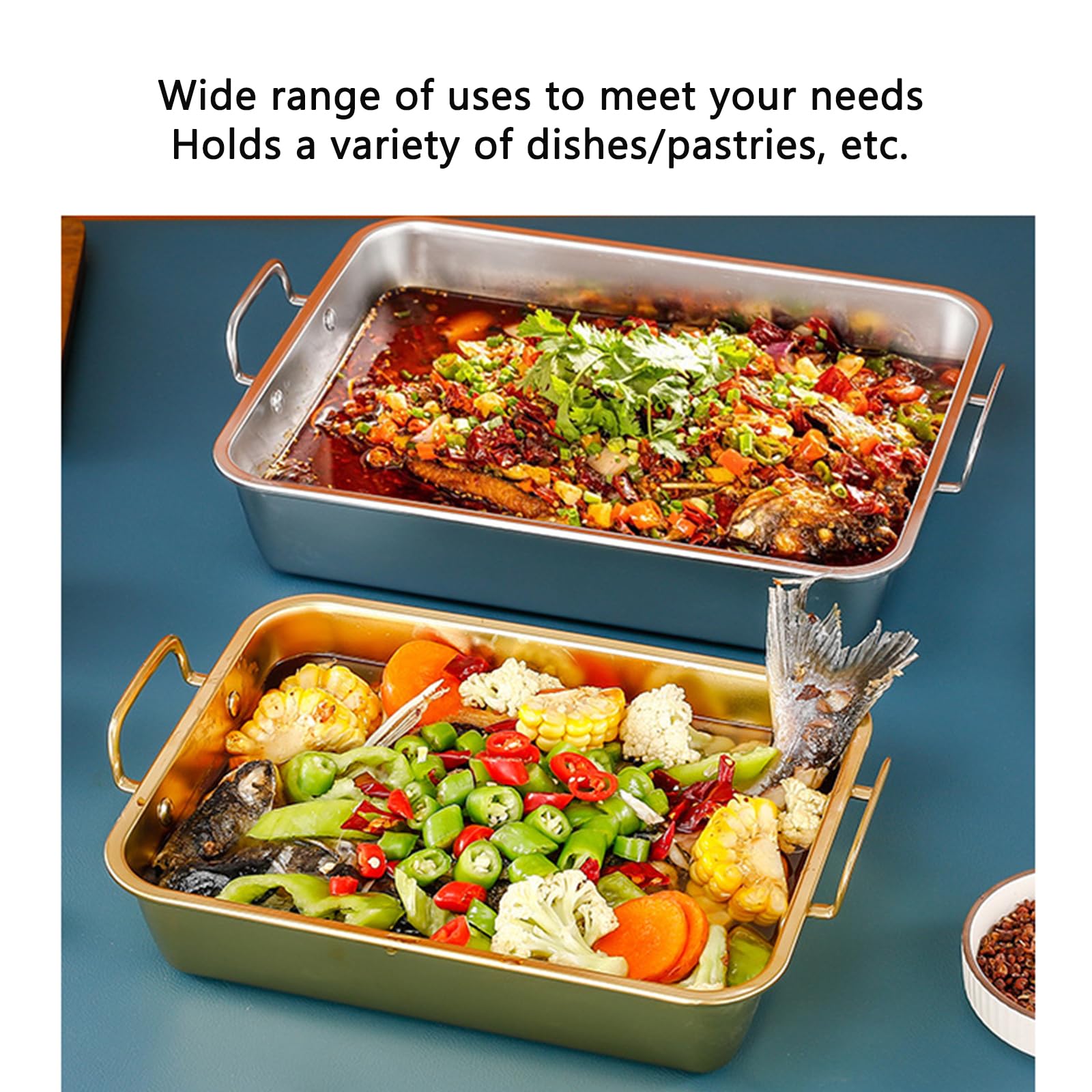 Deep Stainless Steel Roasting Pan