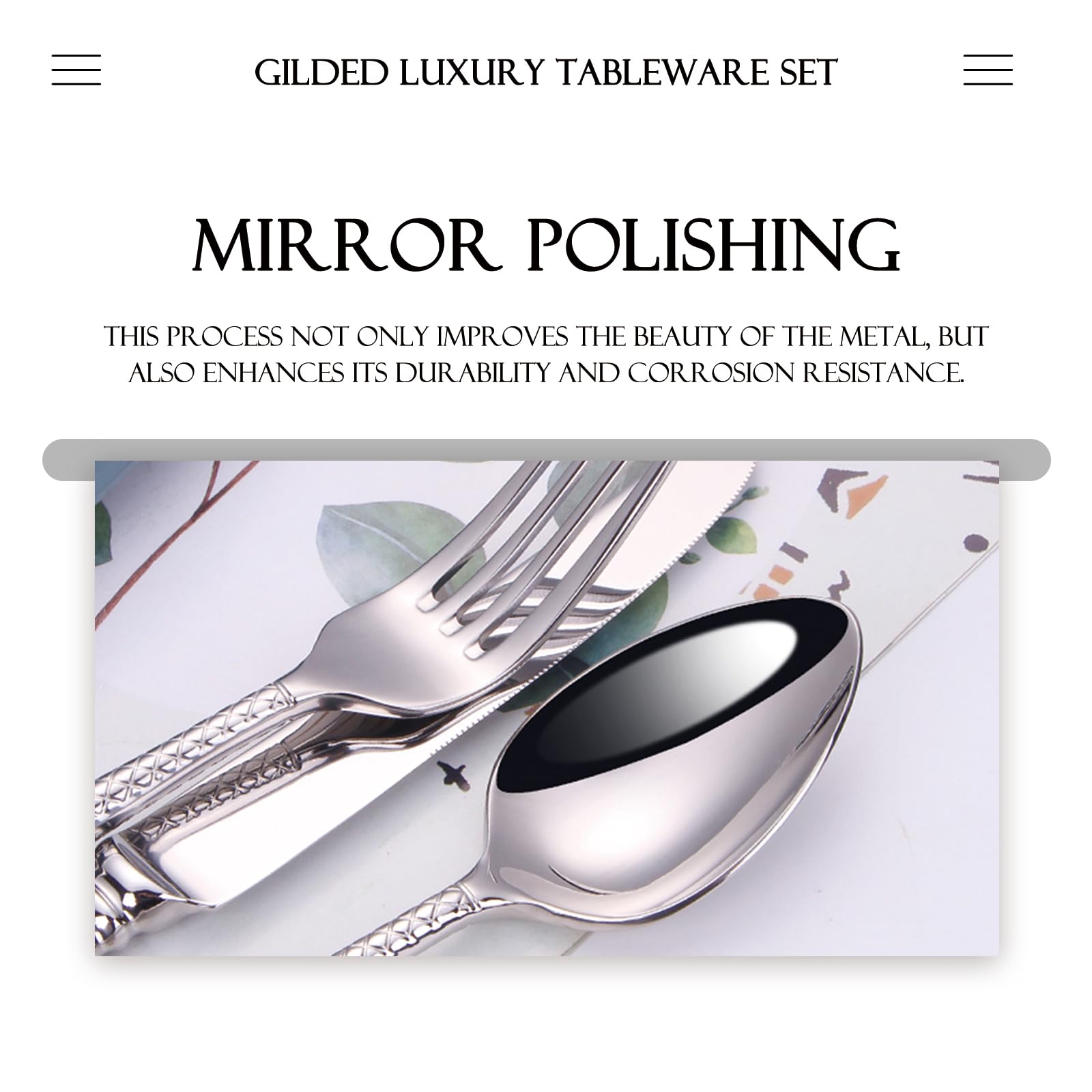 60-Piece 18/8 Stainless Steel Flatware Set