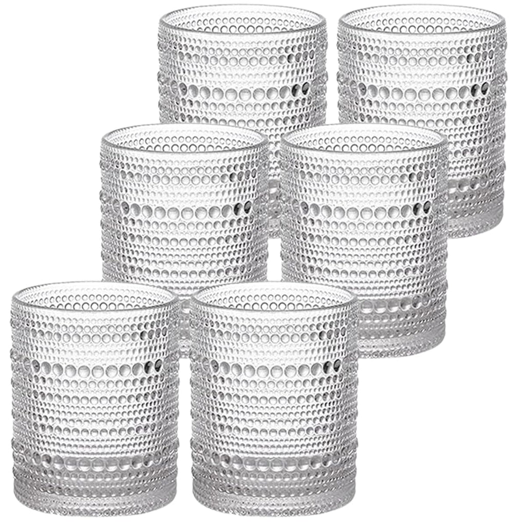 Four-Piece 16oz Ribbed Old-Fashioned Glass Set