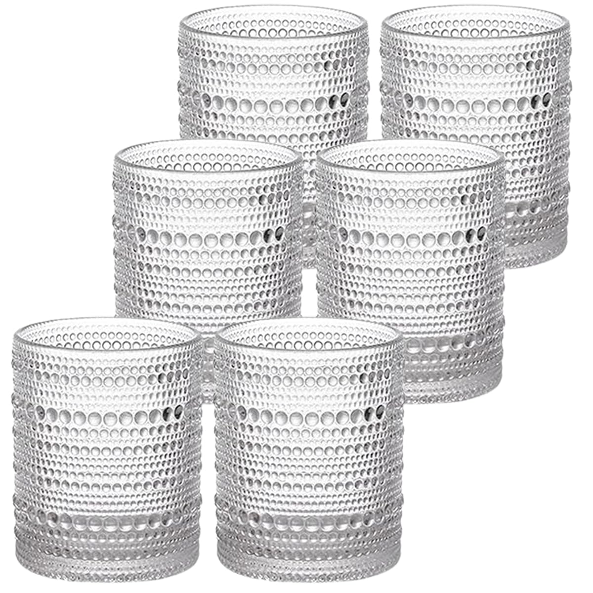 Four-Piece 16oz Ribbed Old-Fashioned Glass Set