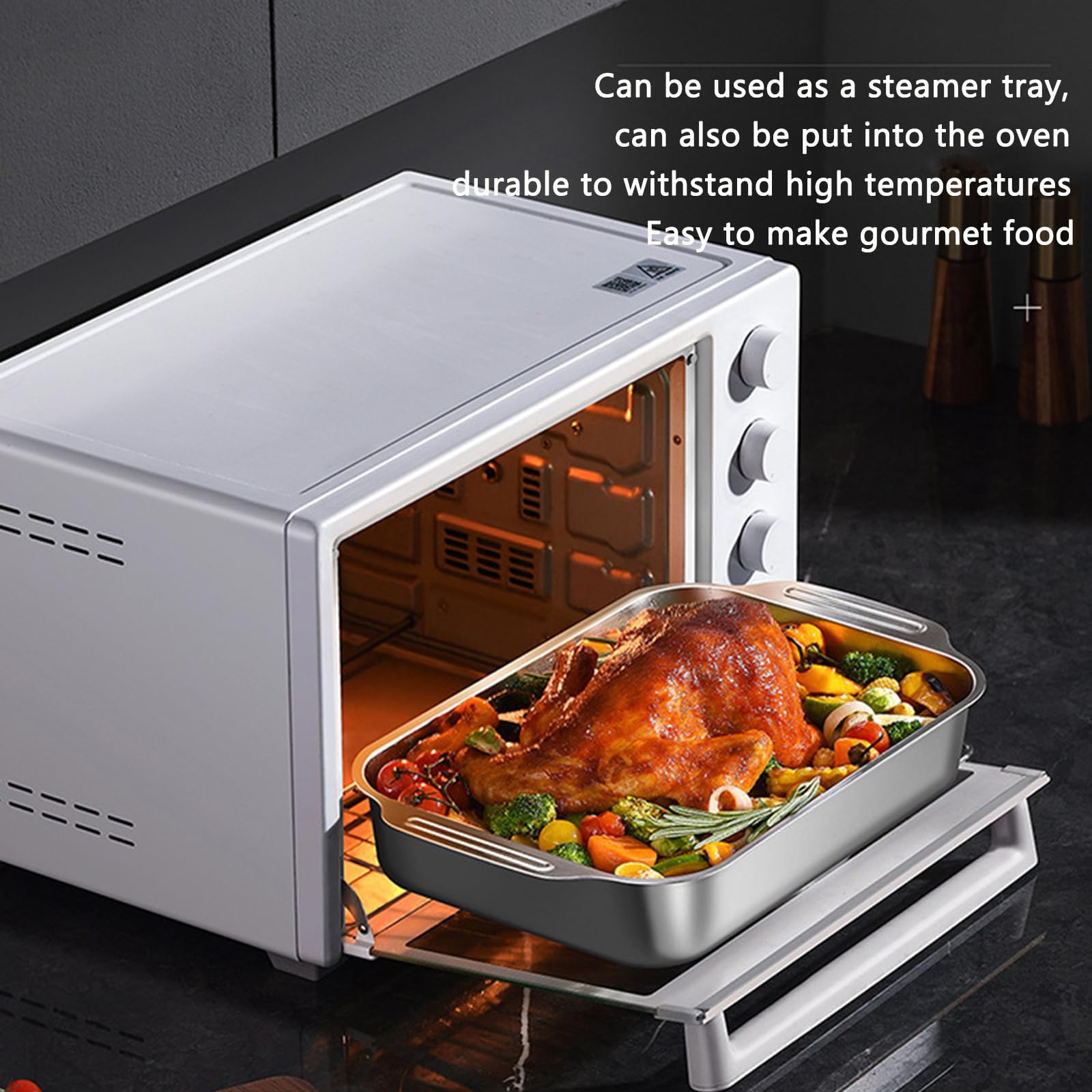 Rectangular Stainless Steel Roasting Pan