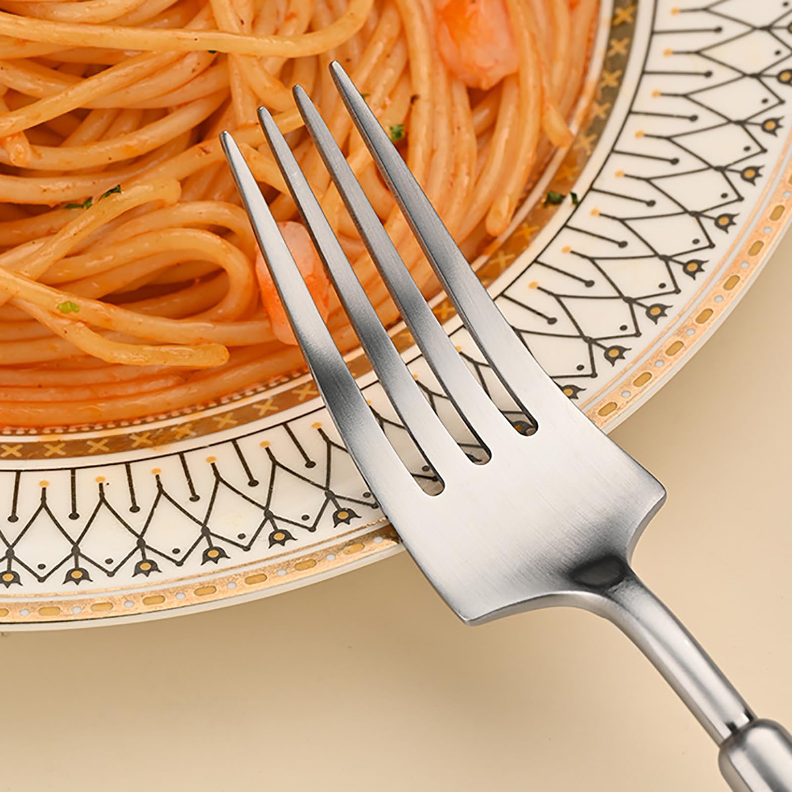 Wood-Handle Stainless Steel Flatware Collection