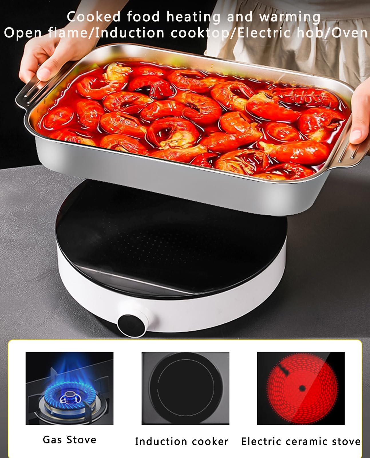 51cm Stainless Steel Roasting Pan with Handles